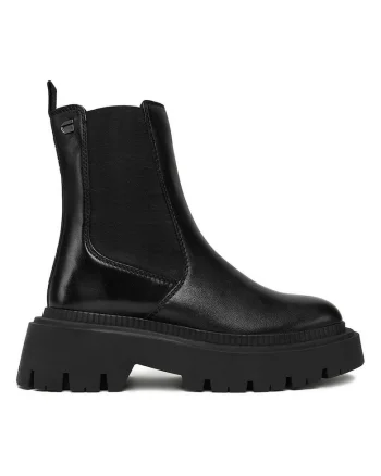 Botine dama, G-Star Raw, piele naturala, negru, constructie peste glezna, platforma,