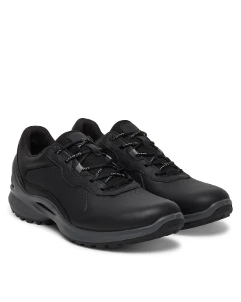Tenisi barbati,  piele naturala, negru, textil
