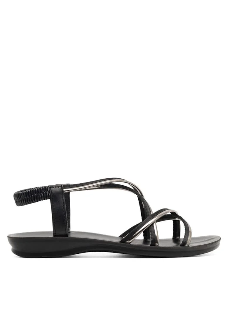 Sandale dama  material sintetic, culoare negru, Negru