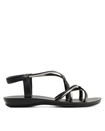 Sandale dama  material sintetic, culoare negru, Negru