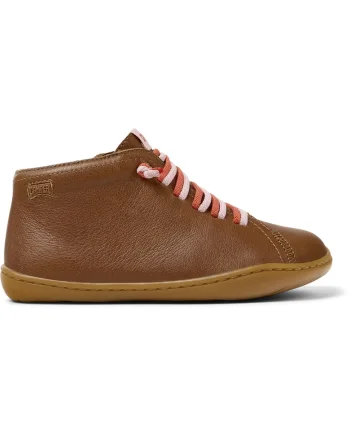 Pantofi sport mid-cut din piele Peu Cami 8497, Maro scortisoara/Roz pastel