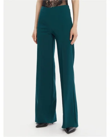 Pantaloni evazati pentru dama,  palazzo, verde