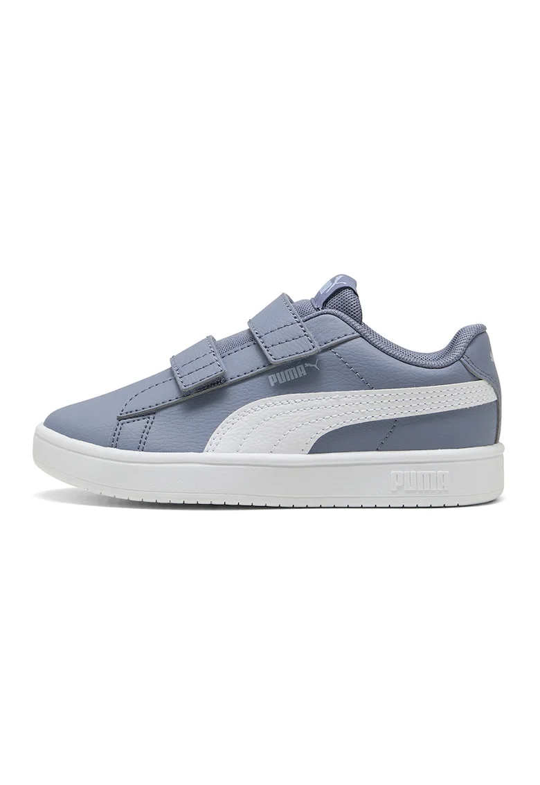 Pantofi sport Rickie Classic cu velcro, Alb/Albastru prafuit