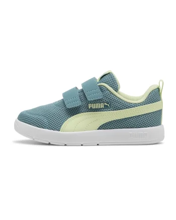 Pantofi sport Courtflex de plasa cu velcro, Verde persan/Verde fistic