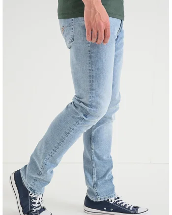 Blugi slim fit cu croiala conica Finley, Albastru deschis