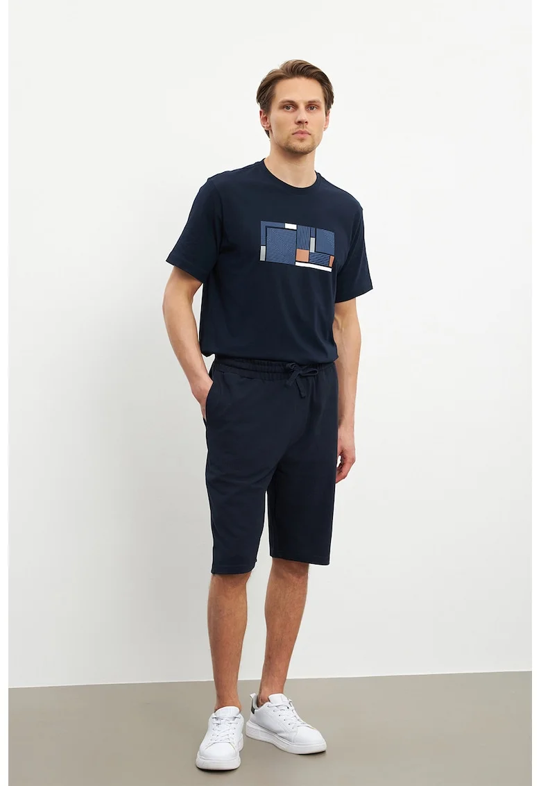 Pantaloni de trening cu buzunare laterale, Albastru ultramarin