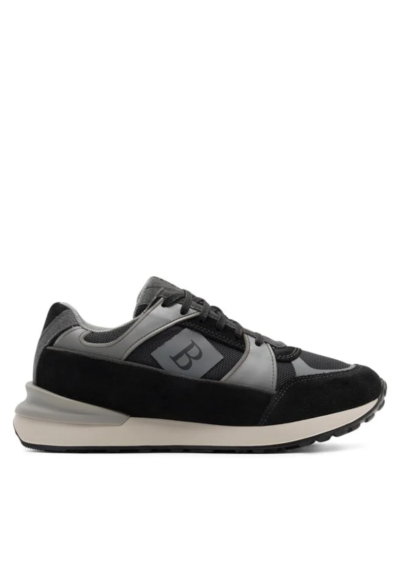 Tenisi barbati, 66979,  Piele naturala, Negru