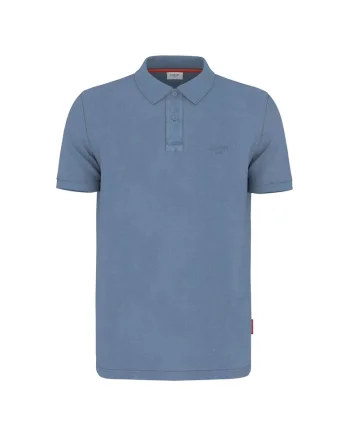 Tricou polo din amestec de bumbac organic, Albastru deschis