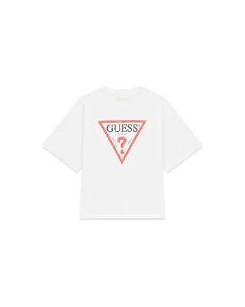 Tricou copii,  cu logo, Alb