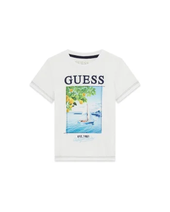 Tricou copii,  cu model, Alb
