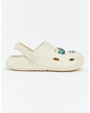 Saboti slingback cu varf rotund, Verde/Albastru/Crem