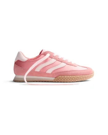 Pantofi sport de piele cu garnituri de piele intoarsa Nanyuki, Roz