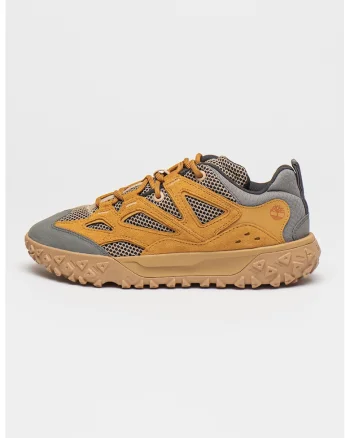 Pantofi sport din piele intoarsa cu insertii din plasa, Gri deschis/Maro camel/Caramel