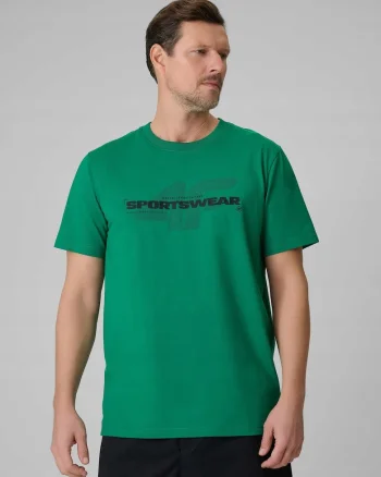 Tricou  verde, bumbac, imprimeu, Verde