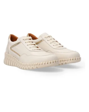Tenisi wedge din piele naturala