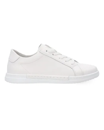 Pantofi sport wedge din piele cu imprimeu uni