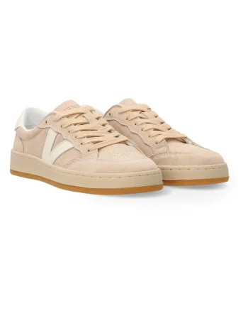 Pantofi sport din piele intoarsa cu talpa plata