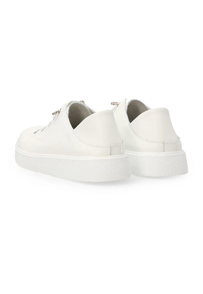 Pantofi sport din piele cu profil jos si sireturi