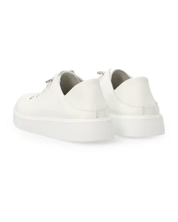 Pantofi sport din piele cu profil jos si sireturi