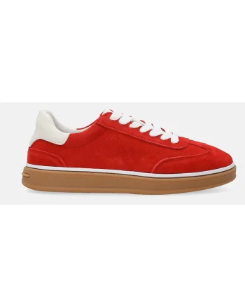 Pantofi sport din piele intoarsa cu profil jos si varf rotund