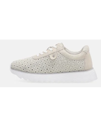 Pantofi sport din piele de caprioara cu perforatii