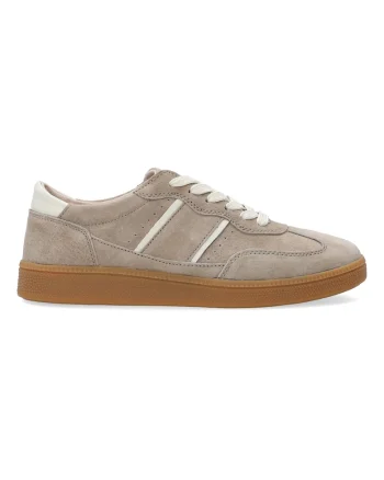 Pantofi sport wedge din piele intoarsa cu perforatii