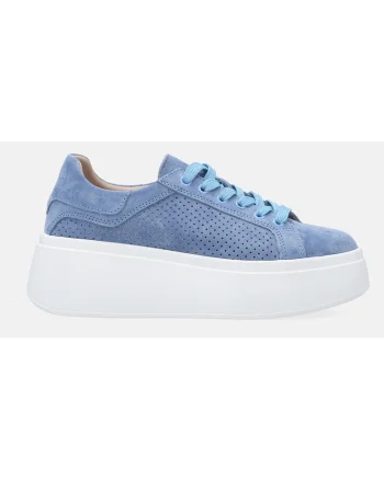 Pantofi sport flatform din piele intoarsa