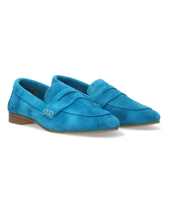 Pantofi loafer din piele intoarsa cu tapla joasa