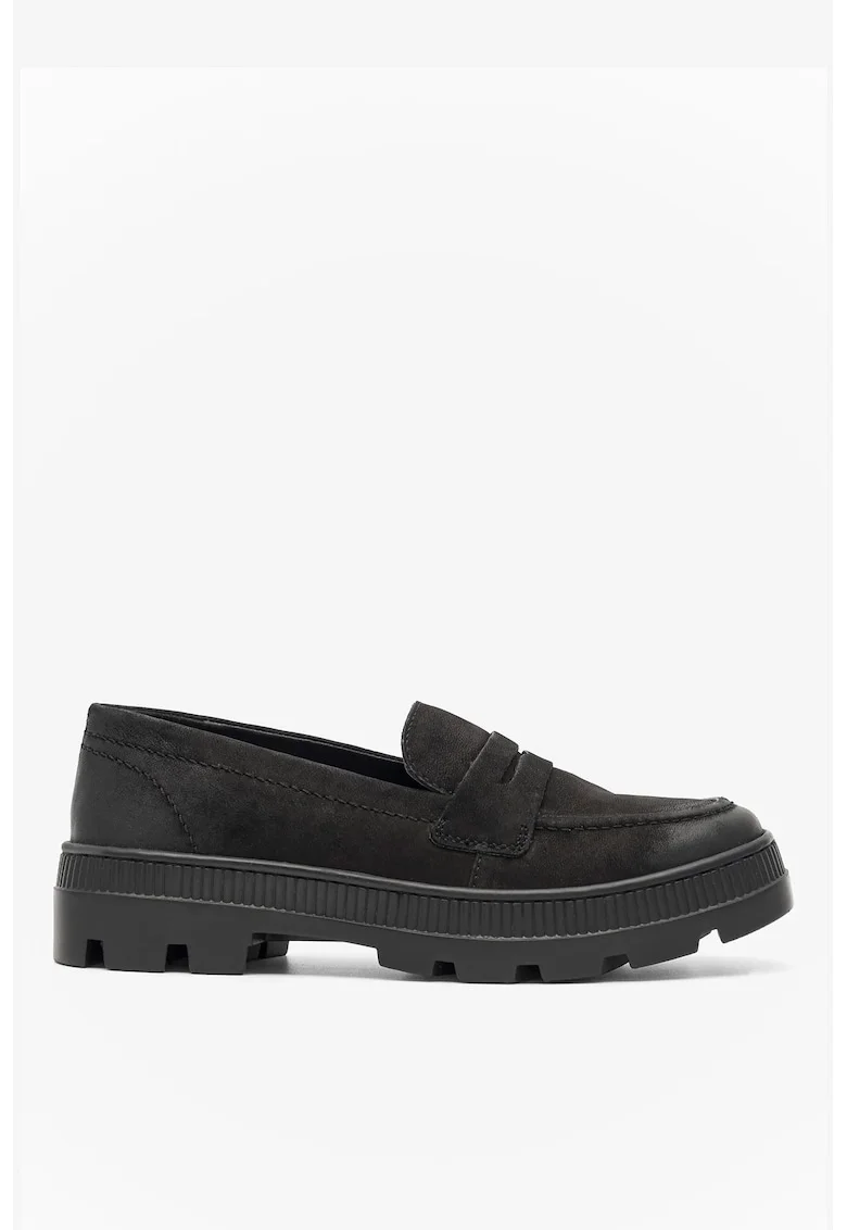 Mocasini dama  5904862575544, Piele naturala, 42 EU, Negru