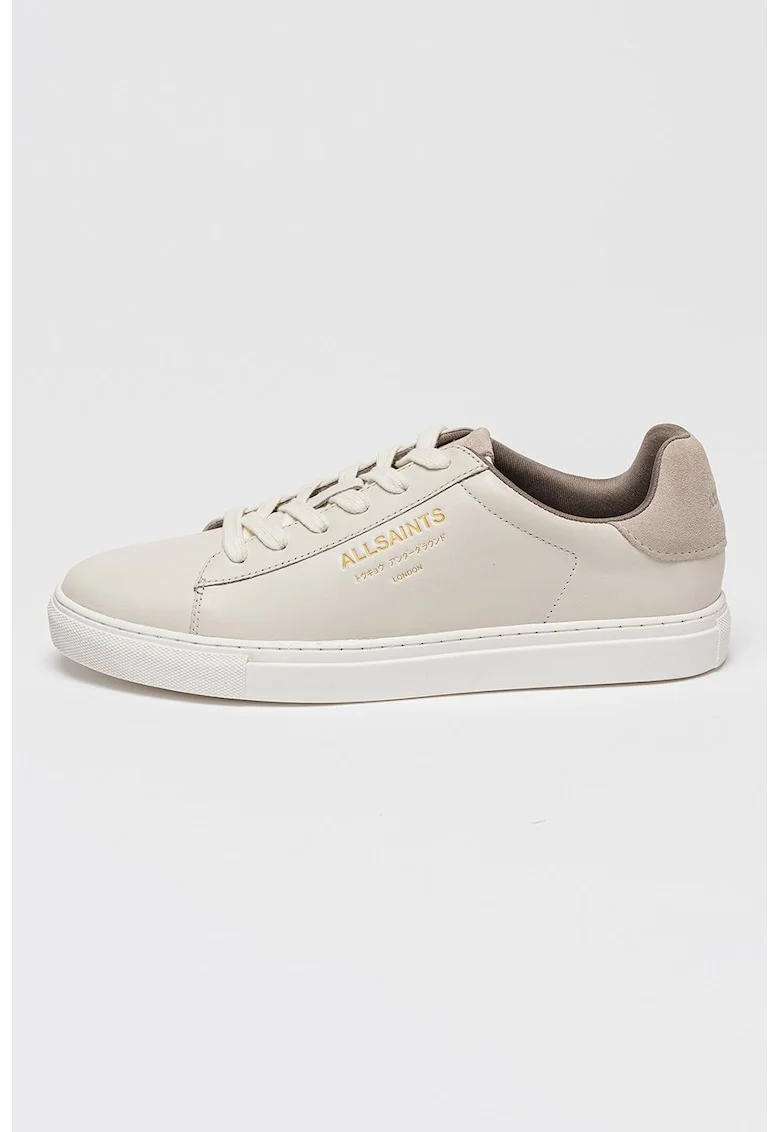 Pantofi sport low-cut Underground din piele, Maro taupe deschis/Alb murdar