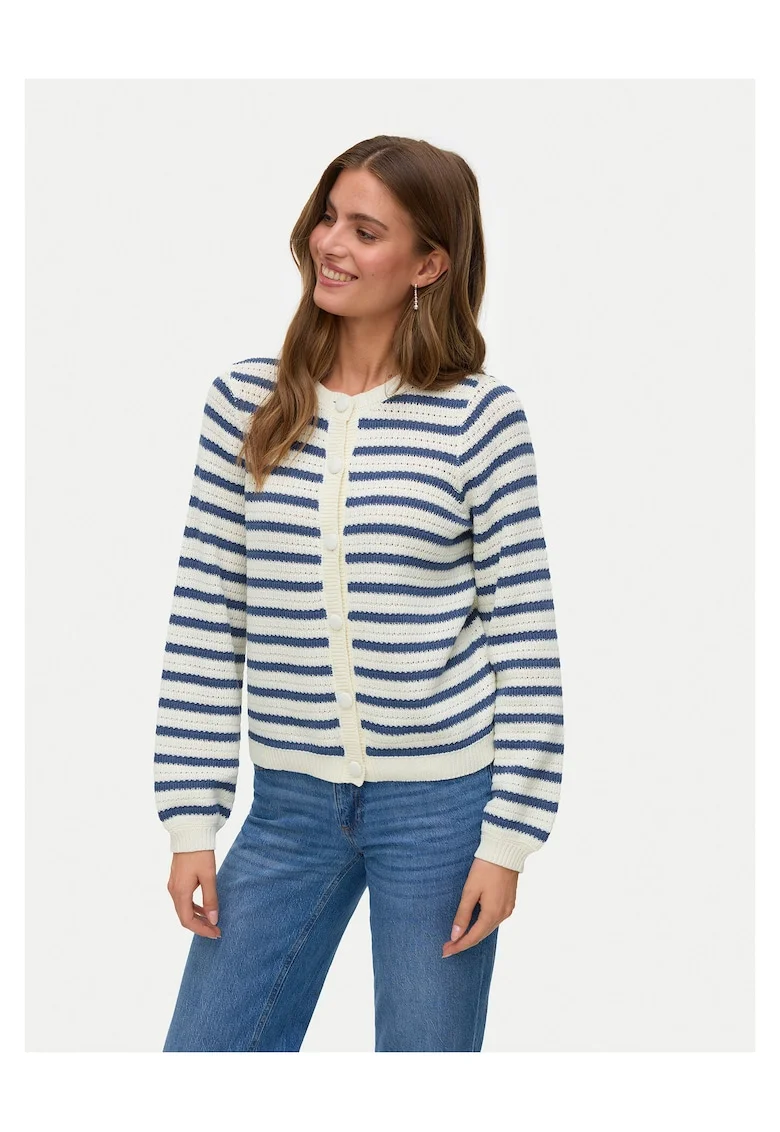 Cardigan dama,  70% bumbac reciclat, 30% poliester reciclat, INTL, Bej