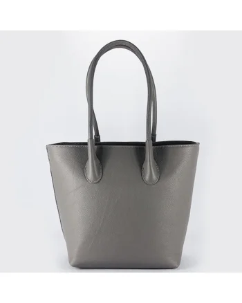 Geanta gri inchis din piele naturala 8966 123 Gridwqfwqf, Gri, 27x35x17
