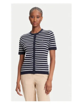 Cardigan dama,  bleumarin, 100% bumbac,