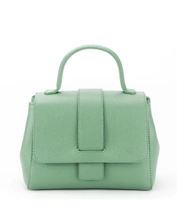 Geanta din piele naturala 1047 123 Crem 14166, Verde menta