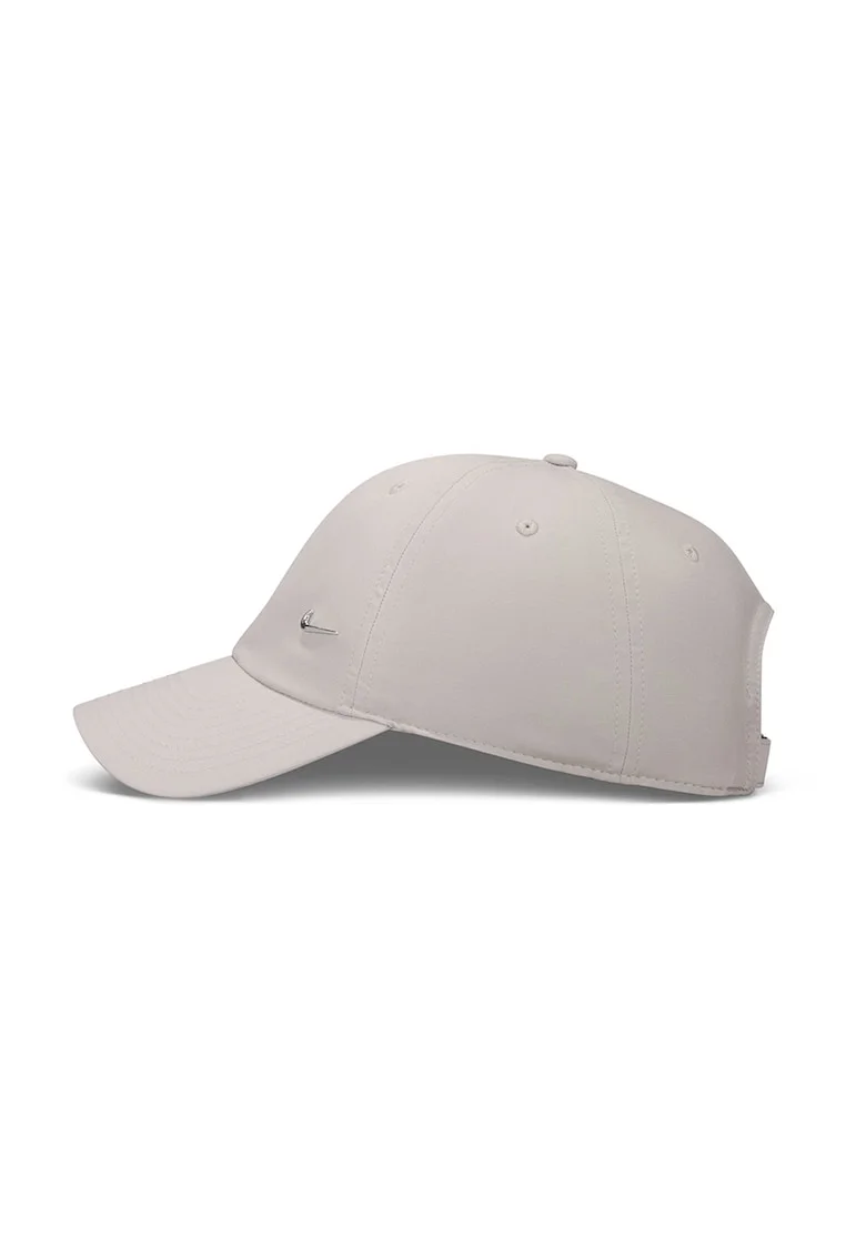 Sapca unisex cu monograma metalica discreta, Gri deschis