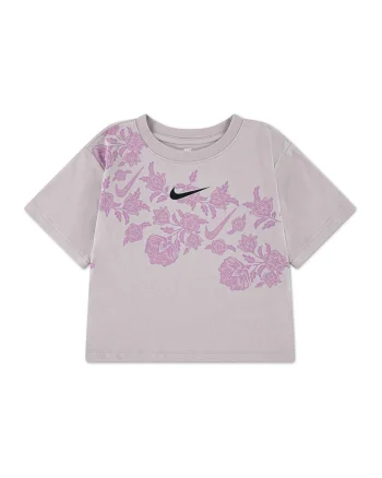 Tricou cu imprimeu logo, Liliac prafuit/Magenta