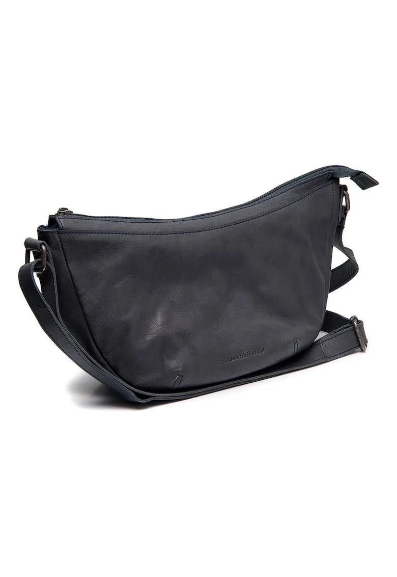 Geanta umar de dama din piele naturala,  Clarita, Bleumarin, 35 x 10 x 17 cm