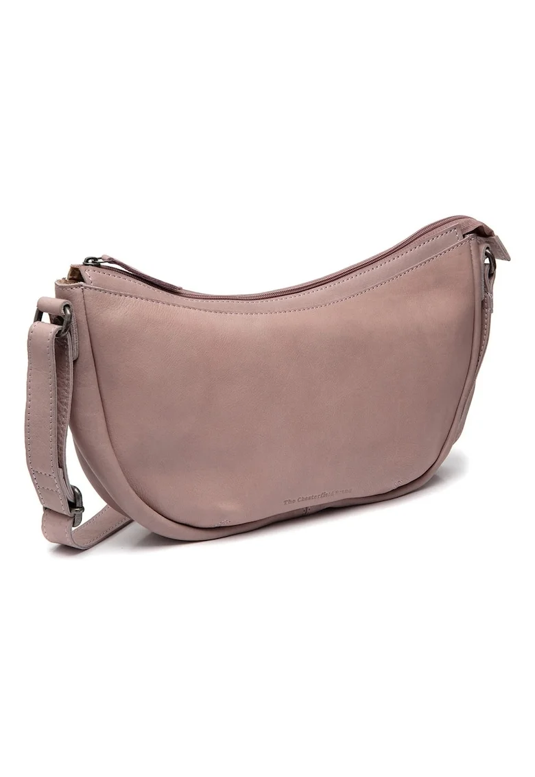 Geanta umar de dama din piele naturala,  Clarita, Lila pal, 35 x 10 x 17 cm