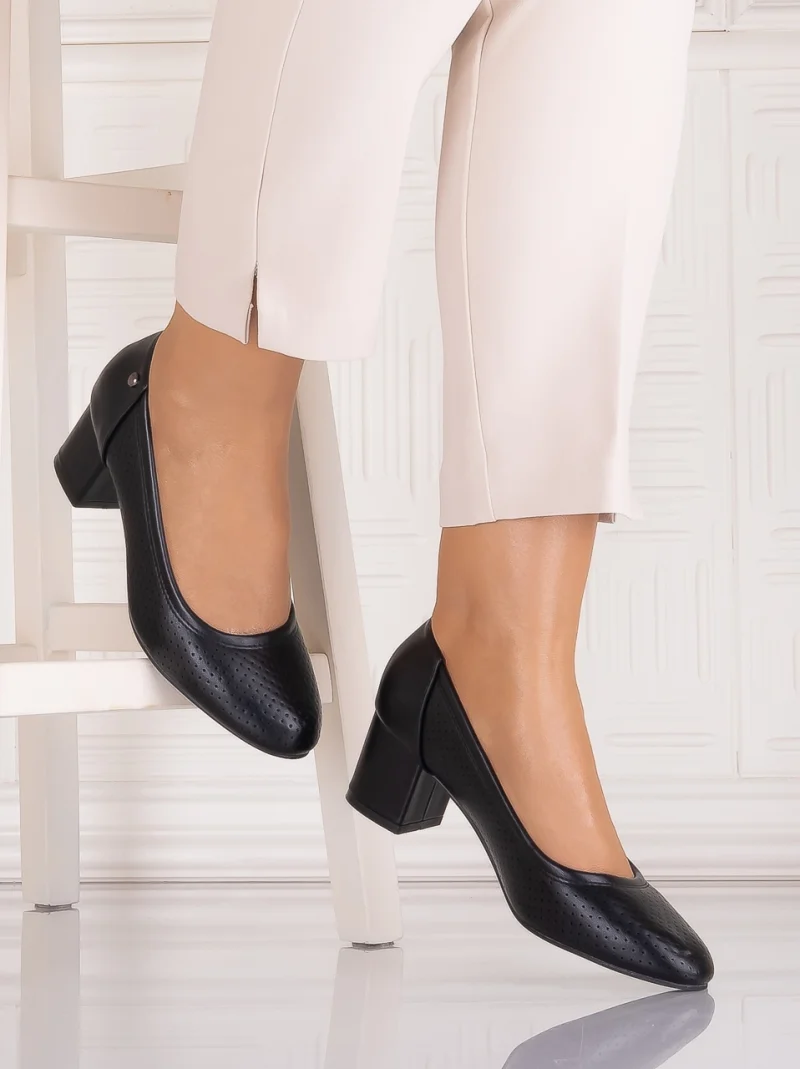 Pantofi eleganti Negrii dama din Piele Ecologica Comnosa