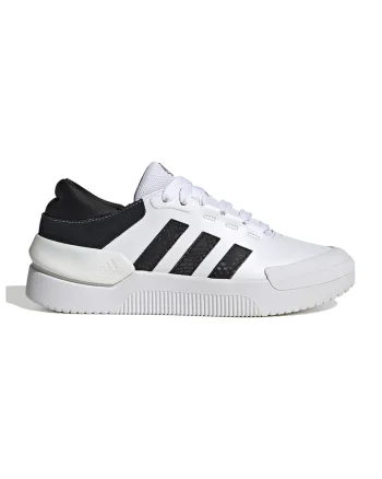 Pantofi sport din piele ecologica Court Funk, Alb/Negru