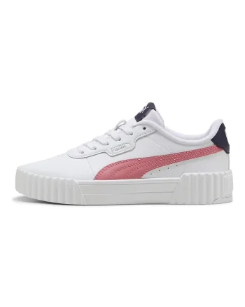 Pantofi sport Carina 3.0 din piele si piele ecologica cu detalii perforate, Roz somon/Alb murdar