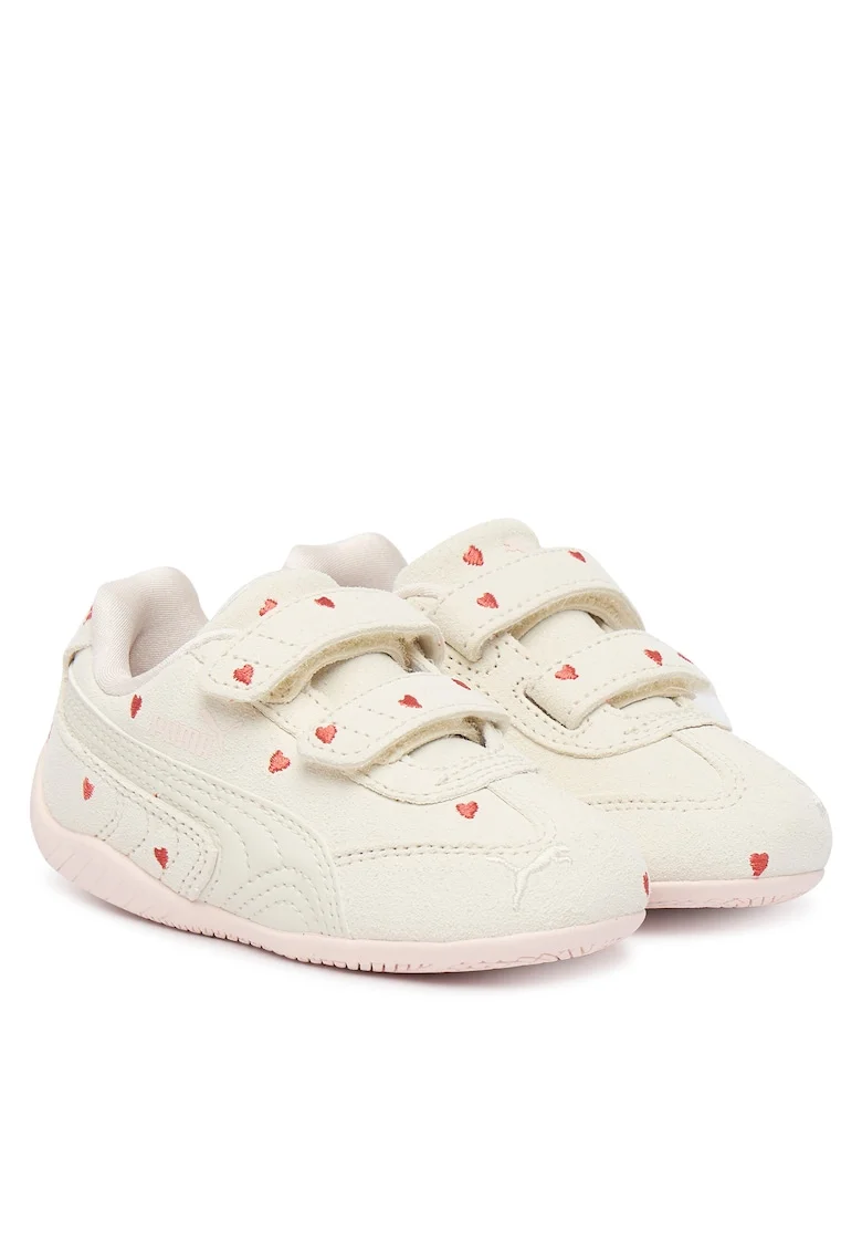Pantofi sport copii,  gri, material sintetic, pentru fete