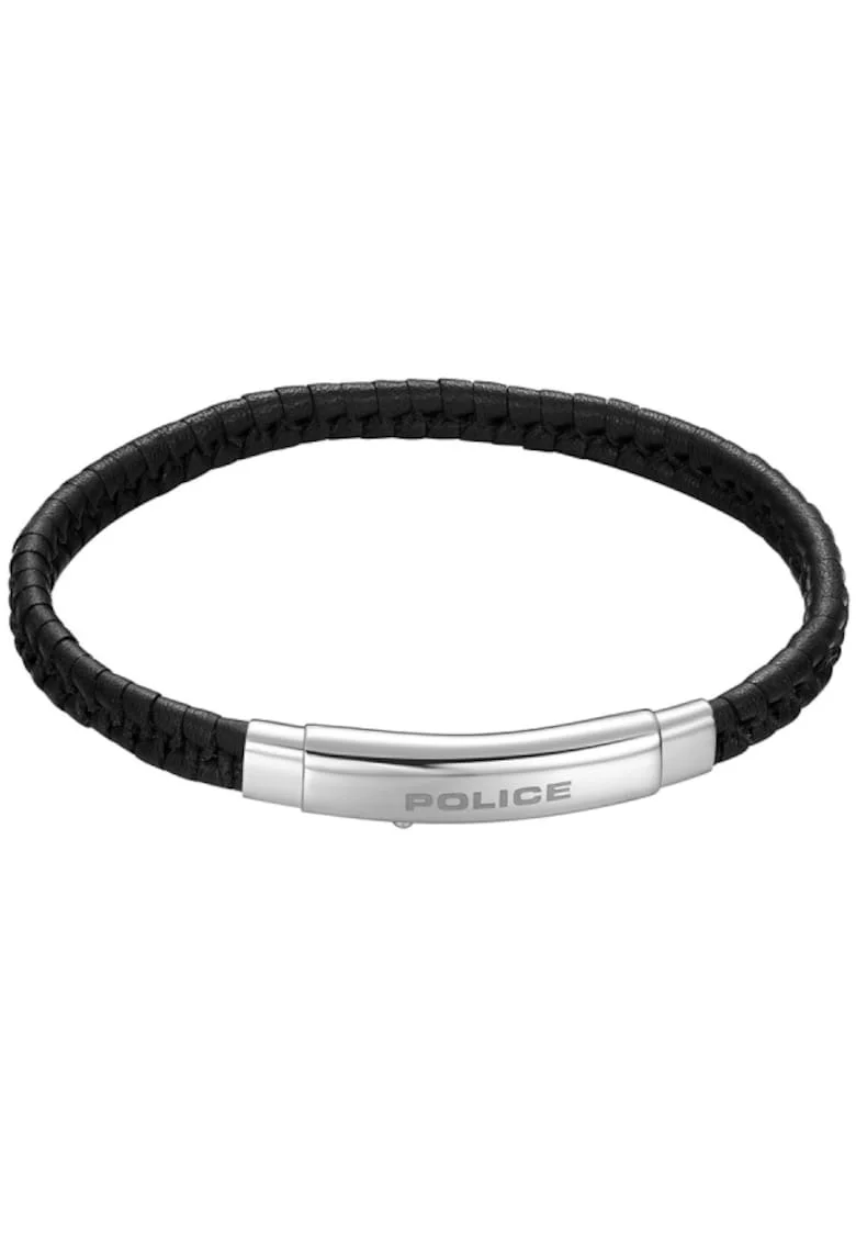 Bratara  Indy II piele PEAGB0009504, Argintiu, Maro, Negru/Argintiu