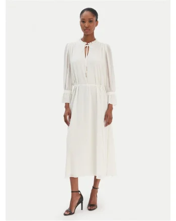 Rochie casual  din poliester reciclat, Ecru