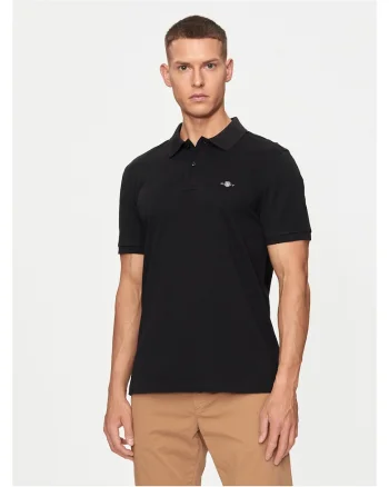 Tricou barbati,  slim fit, negru, bumbac, Negru