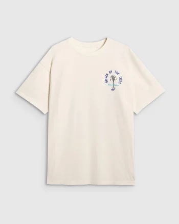 Tricou Barbati  Oversize, Bumbac, Crem, Crem