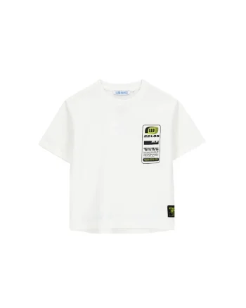 Tricou pentru baieti,  bumbac 100%, Alb