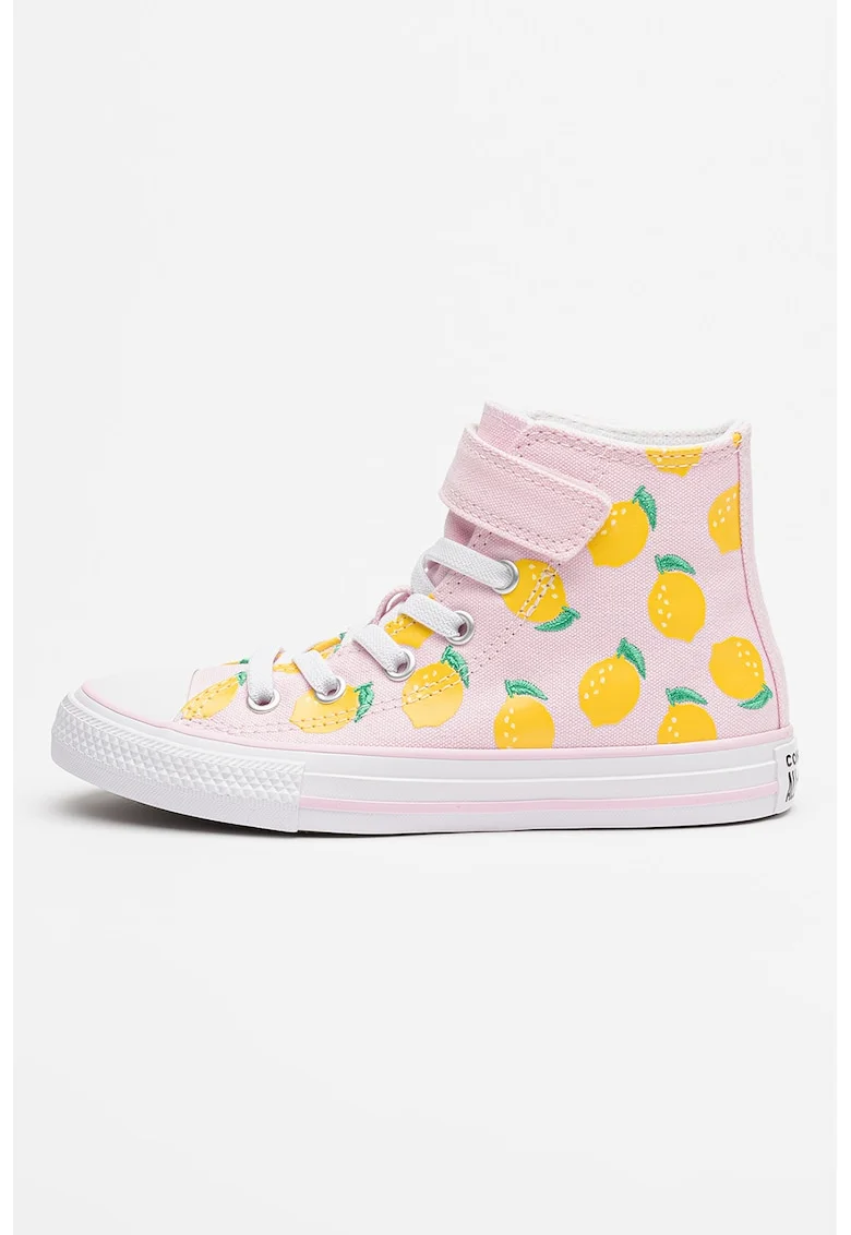 Pantofi sport inalti Taylor cu model, Galben/Roz pastel