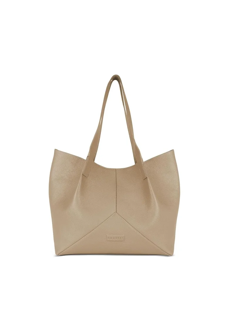 Geanta Dama tip Shopper  din Piele Naturala, 494614, Bej Natural
