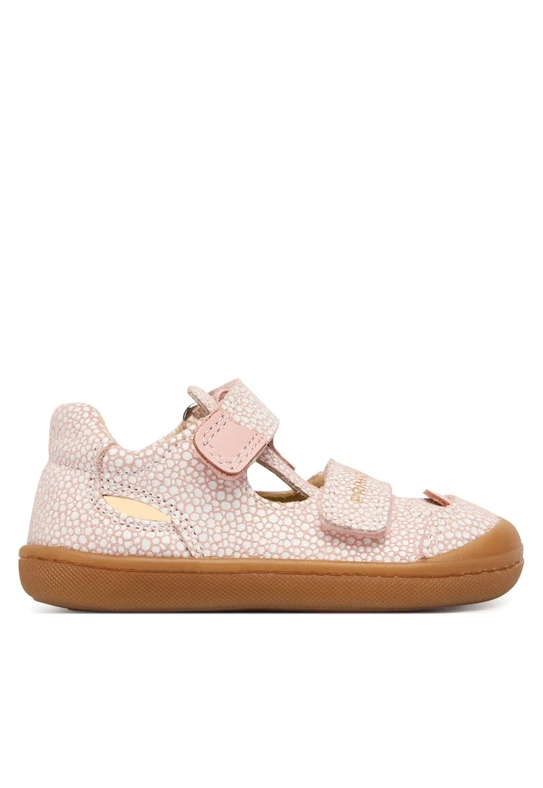 Pantofi copii,  piele naturala, roz, sistem inchidere Velcro
